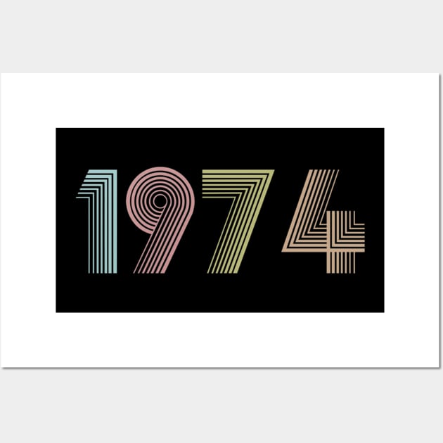 Vintage 1974 45th Birthday Gift idea Men Women Wall Art by semprebummer7